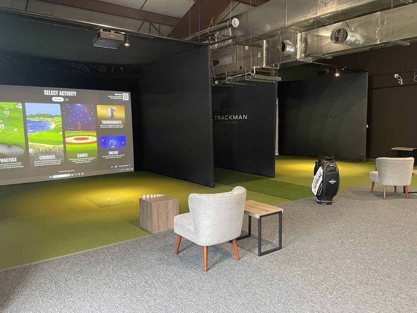 Trackman Golf Simulator at Golf Garage NH